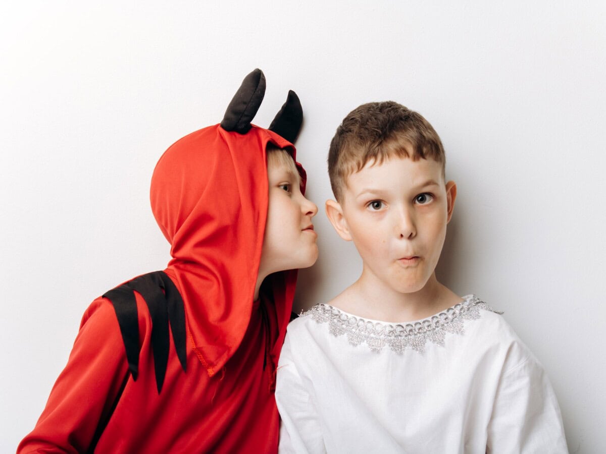 Halloween fancy dress - devil and angel